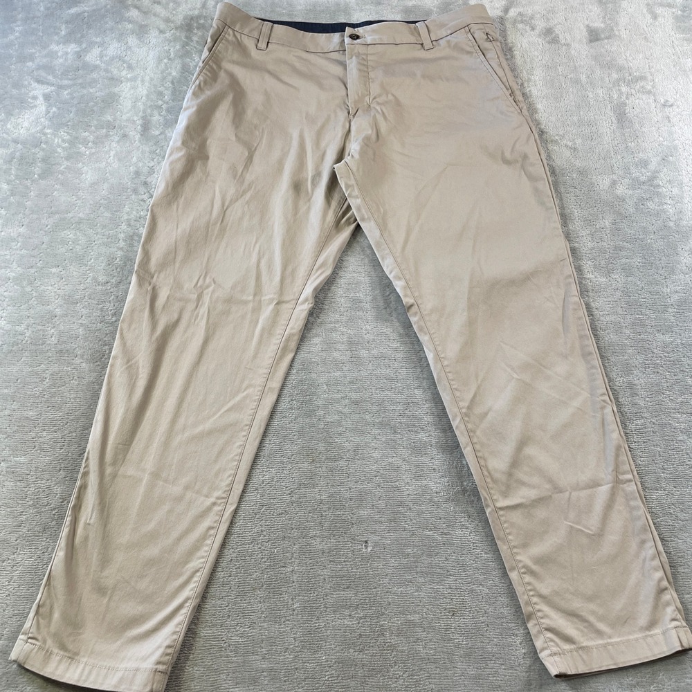 Birddogs Chino Pants Lined Men 36x30 Khaki Stretch Slim Tapered Casual Preppy